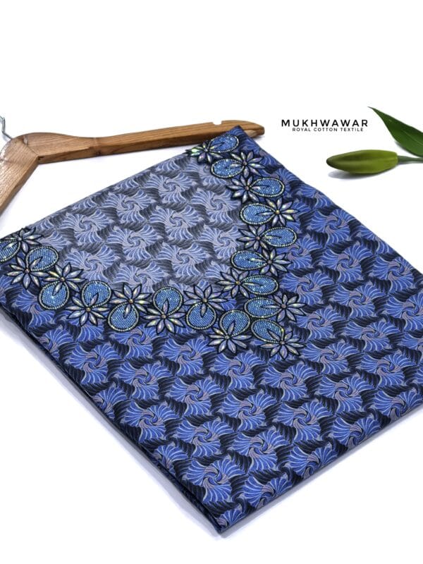 Cotton digital liberty with stone